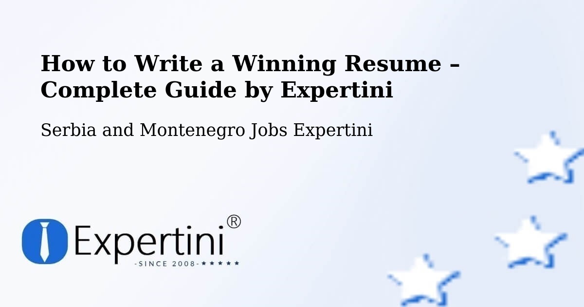 Resume Writing Guide for Job Seekers – Prévost - Prévost, Serbia and Montenegro Jobs Expertini